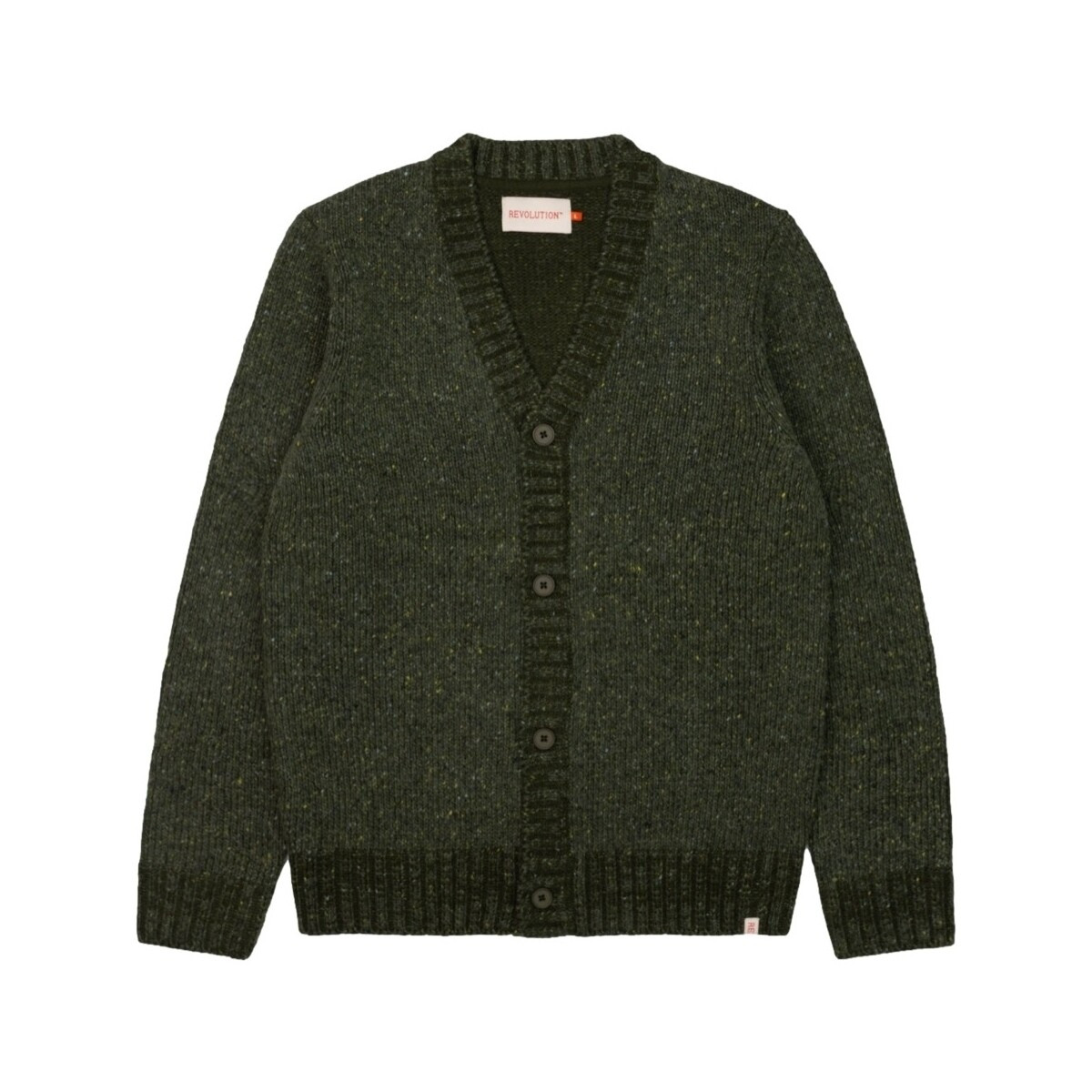 Rvlt Revolution  REVOLUTION Knit Cardigan 6543 - Army  Zelená