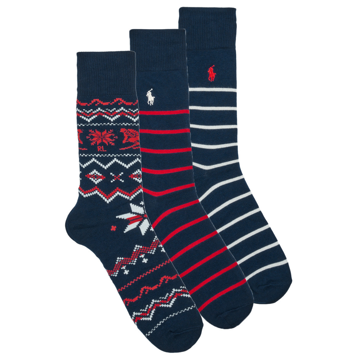 Polo Ralph Lauren  DOWNHILL SKR-CREW SOCK-GIFT BOX  ruznobarevne