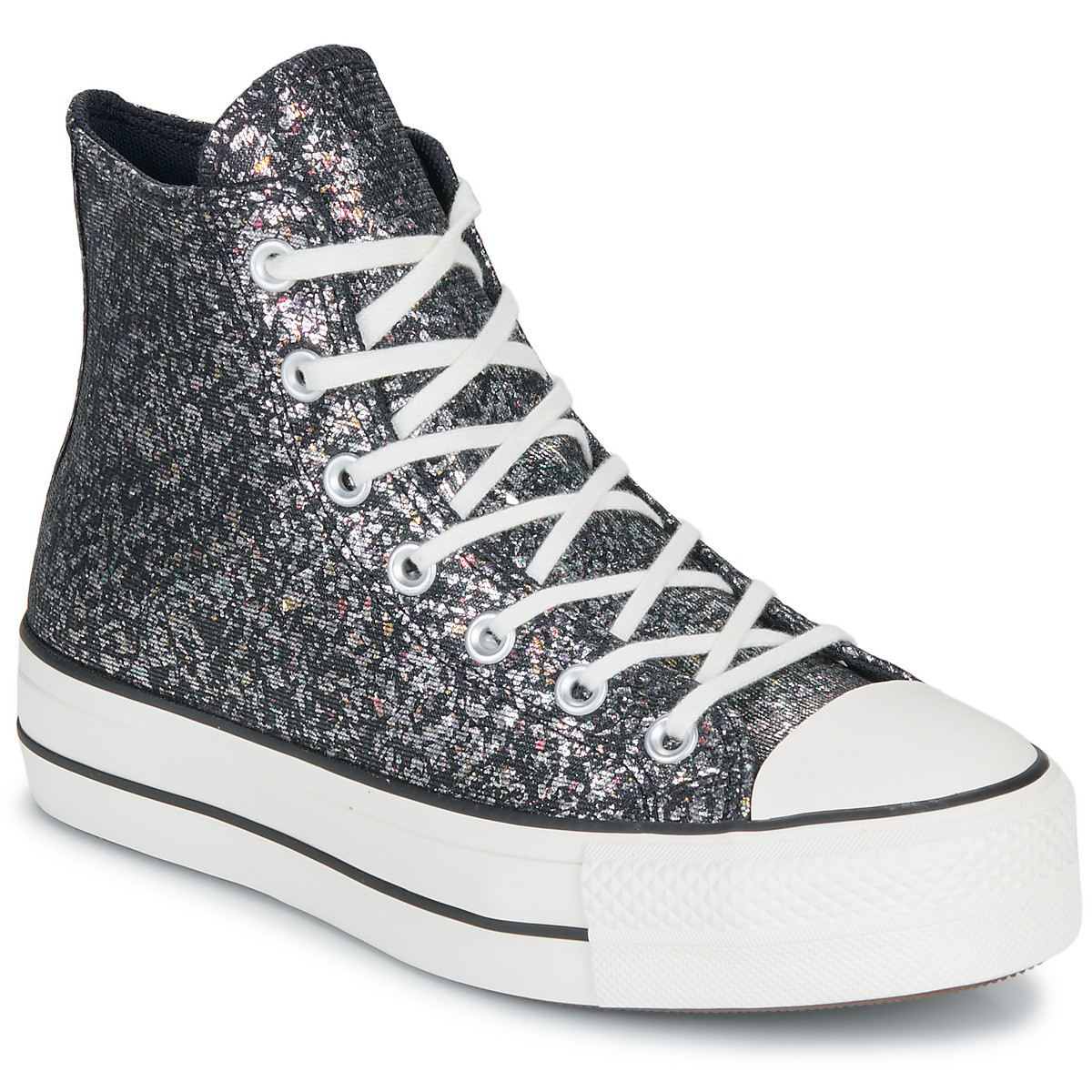 Converse  CHUCK TAYLOR ALL STAR LIFT PLATFORM GLITTER  Černá