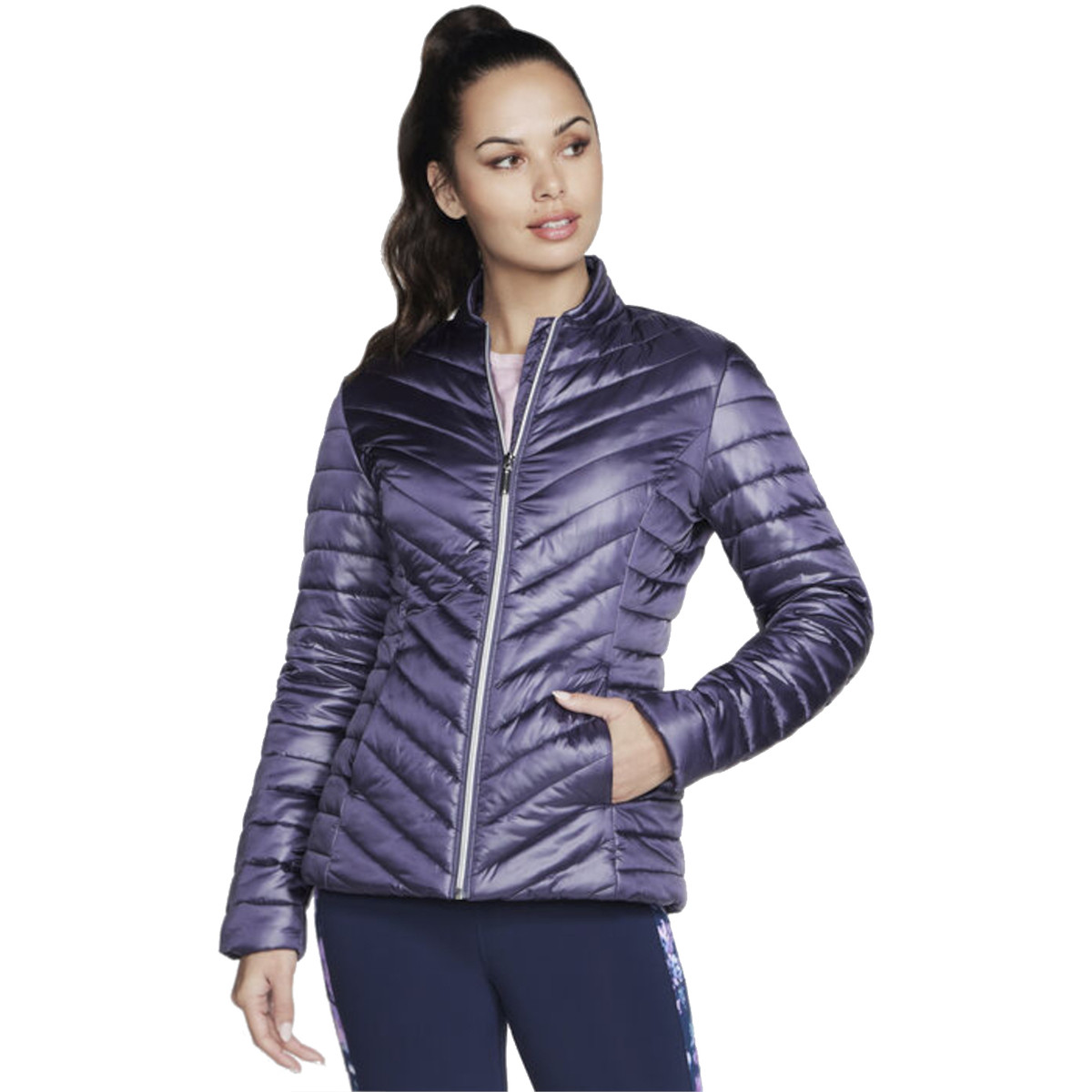 Skechers GO Shield Shine Jacket Fialová