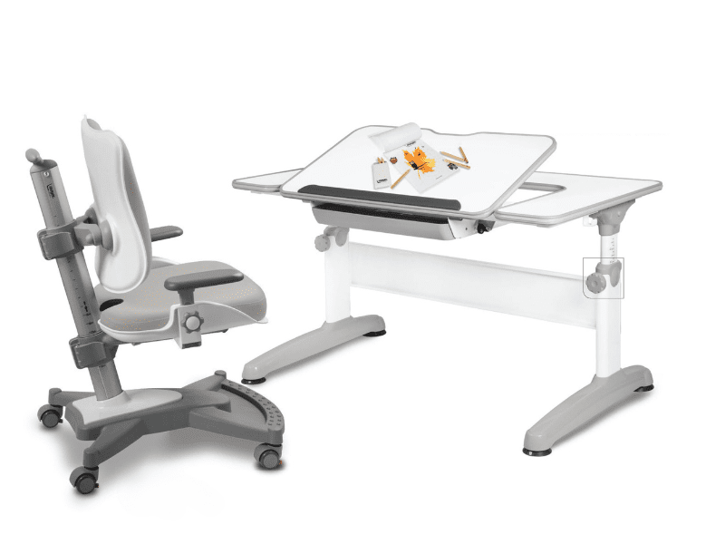 Dětský set MyChamp UNIQ - šedý, set židle + stůl