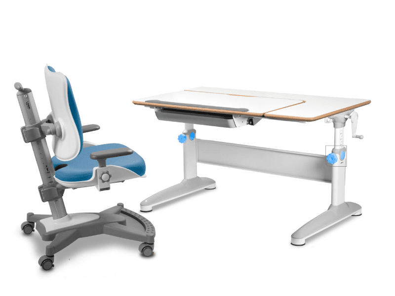 Dětský set MyChamp EXPERT - modrý, set židle + stůl