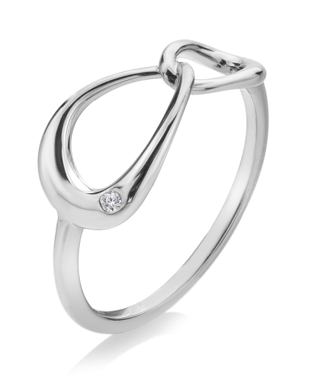 Hot Diamonds Stříbrný dámský prsten s diamantem Sleek DR290 50 mm