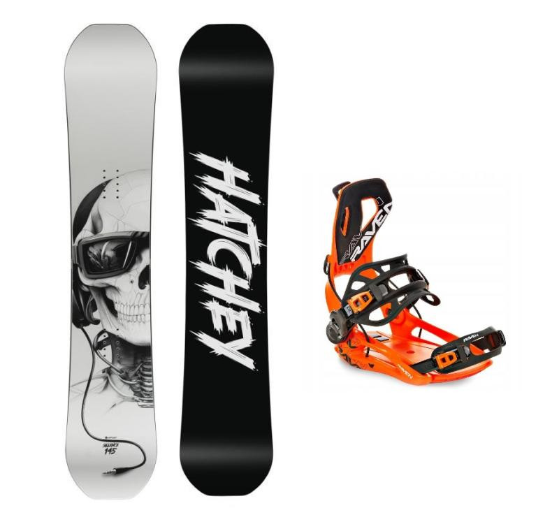 Hatchey Sillence freestyle snowboard + Raven Fastec FT360 orange vázání