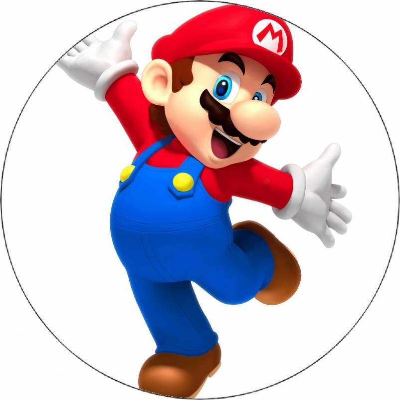 Jedlý papír Super Mario veselý 19,5 cm