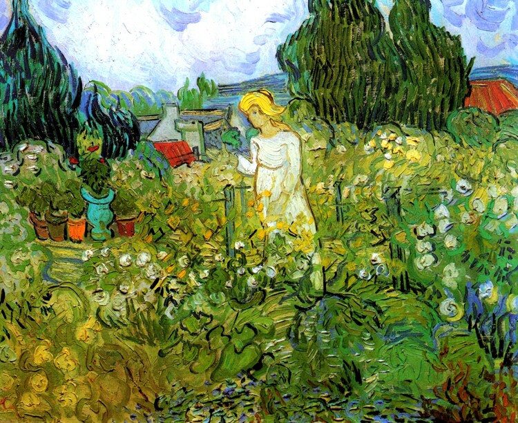 Vincent van Gogh Obrazová reprodukce Mademoiselle Gachet in her garden at Auvers-sur-Oise, Vincent van Gogh, 40 × 30 cm