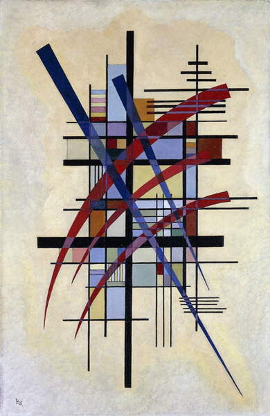 Wassily Kandinsky Obrazová reprodukce Zeichen mit Begleitung (1927), Wassily Kandinsky, 26.7 × 40 cm