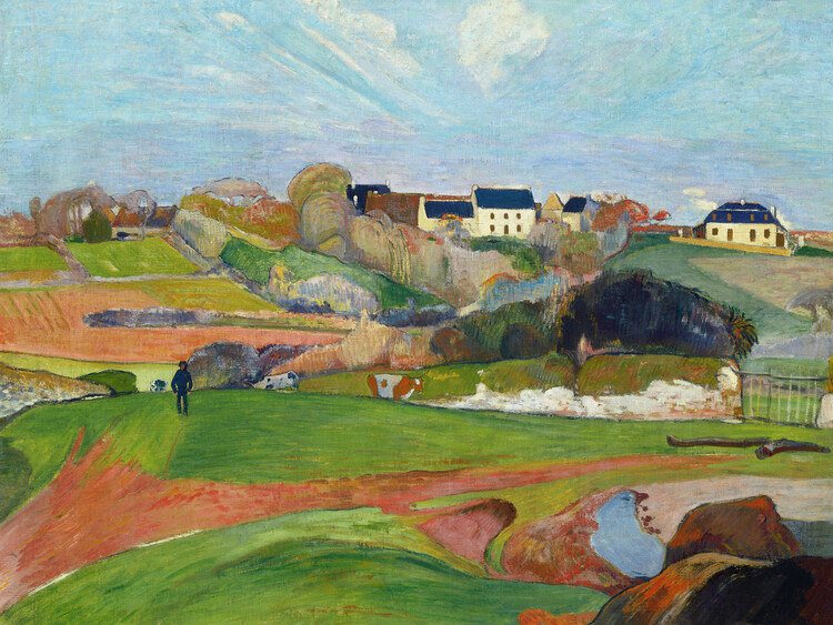 Paul Gauguin Obrazová reprodukce Landscape at Le Pouldu, Paul Gauguin, 40 × 30 cm