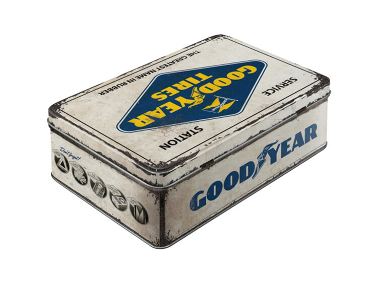 Nekupto Plechová krabička Plechová krabička Good Year Tires, 23 x 7 x 16 cm