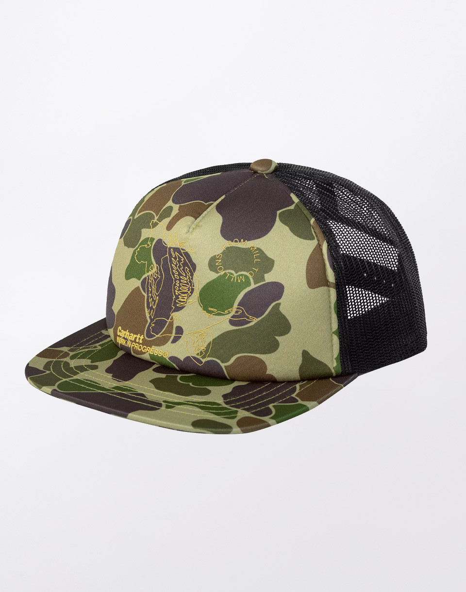 Carhartt WIP Flying Ducks Trucker Cap Camo Duck, Green