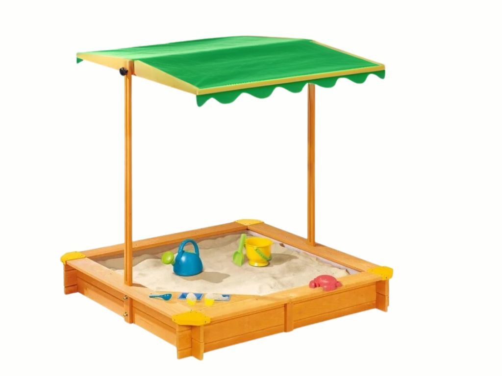 ABC KidLand Pískoviště se stříškou 118x118x118 cm 435243 zelená