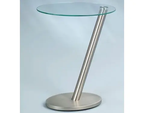 Odkládací stolek Onda, kov/čiré sklo
