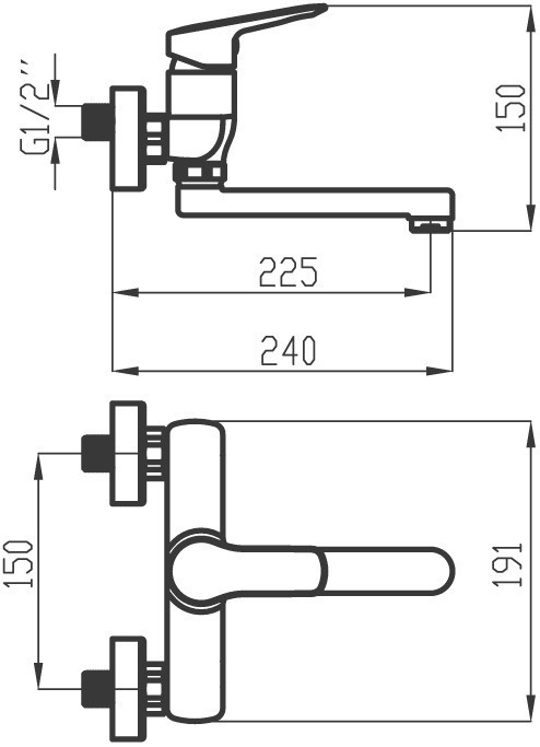 NOVASERVIS Umyvadlová dřezová baterie 150 mm Metalia 54, chrom 54076,0