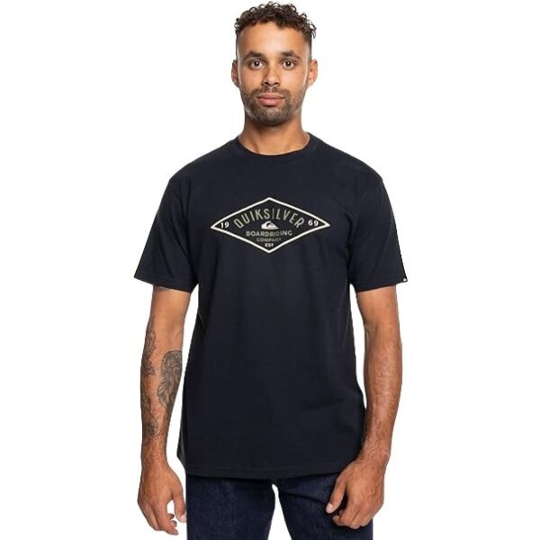 Quiksilver QS DIAMOND LOGO SS Pánské bavlněné triko, černá, velikost