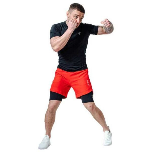 RDX T16 COMPRESSION MMA SHORTS 2V1 Kraťasy na MMA, červená, velikost