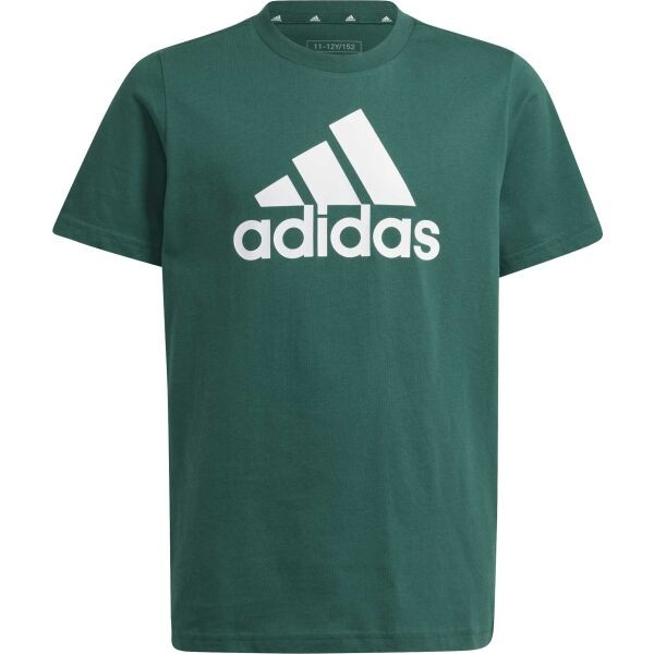 adidas ESSENTIALS BIG LOGO T-SHIRT Juniorské tričko, tmavě zelená, velikost