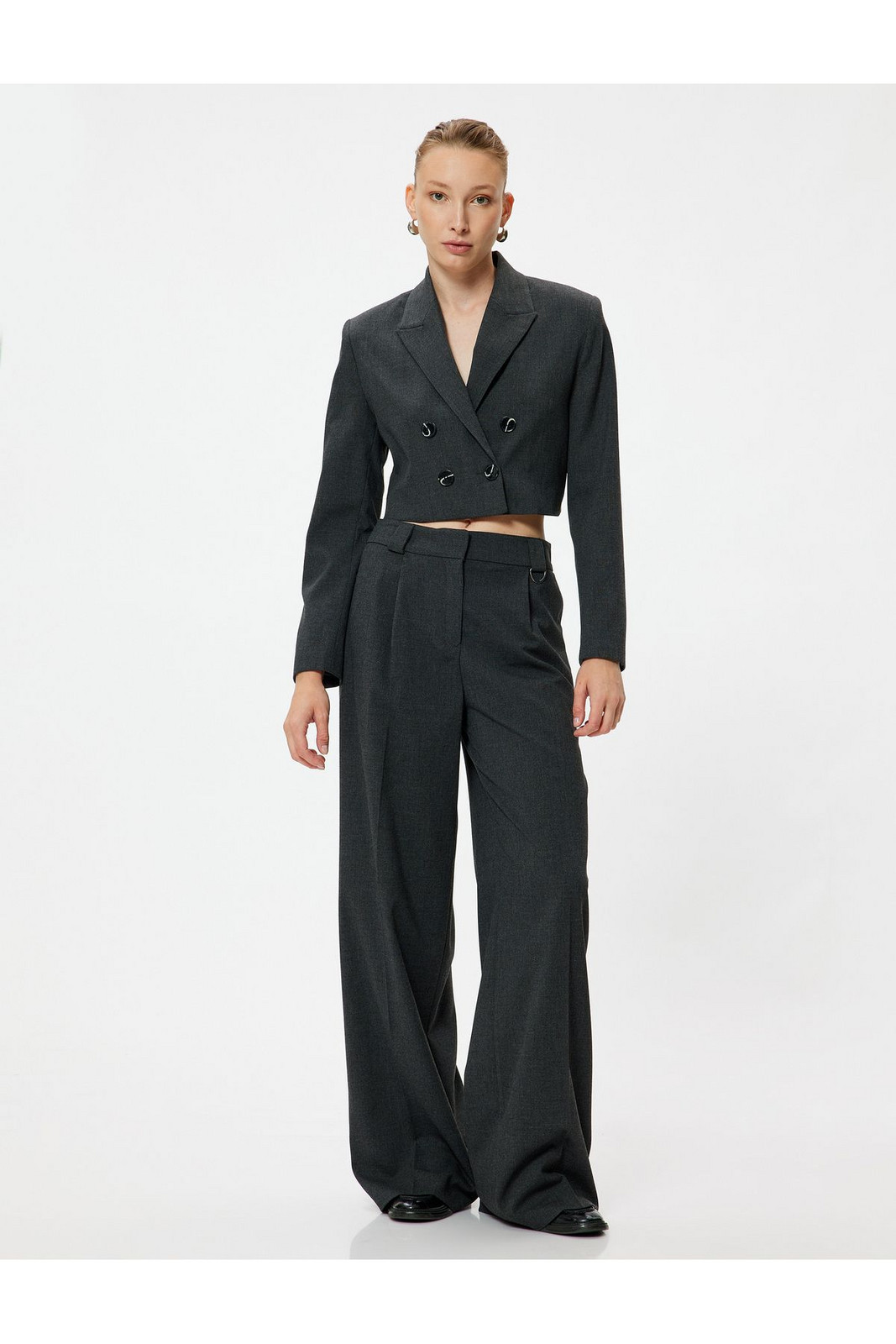 Koton High Waist Palazzo Trousers with Pockets