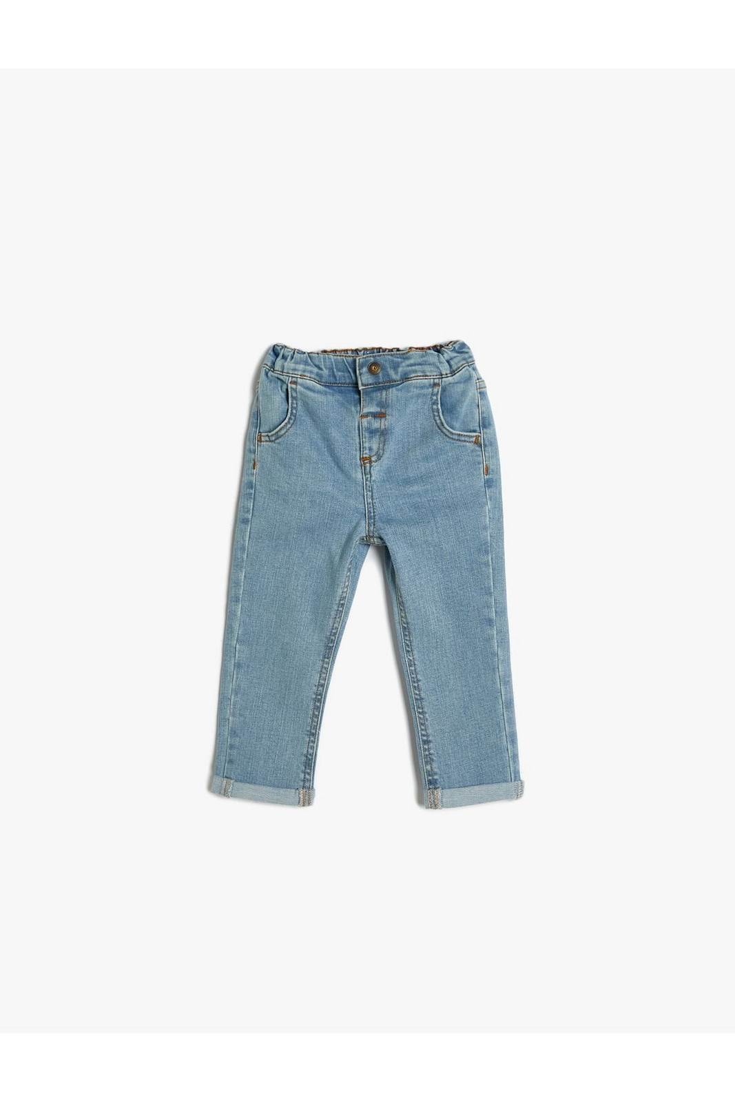 Koton Carrot Cut Jeans with Pockets and Elastic Waist