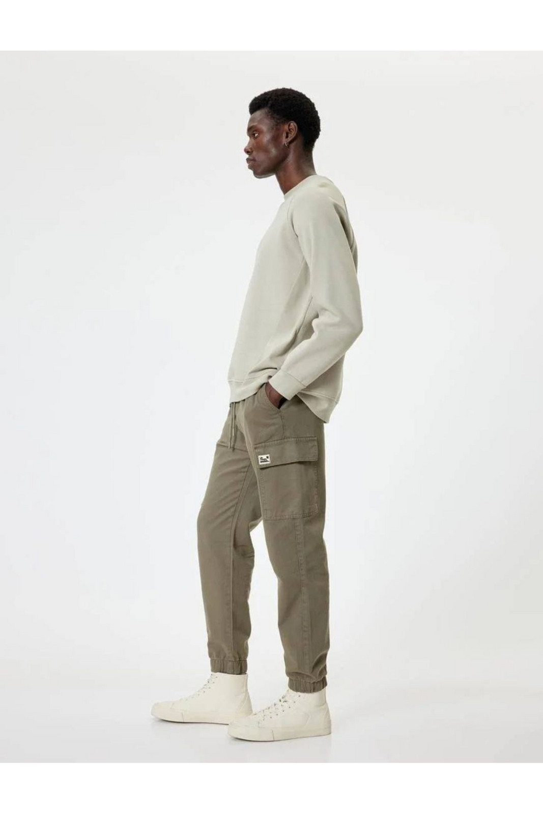 Koton Jogger Pants Cargo Pocket Detailed Lace Waist Cotton