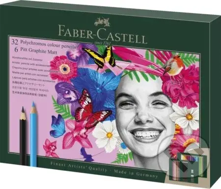 Pastelky Polychromos & ceruzky Pitt Matt set 40x - Faber-Castell
