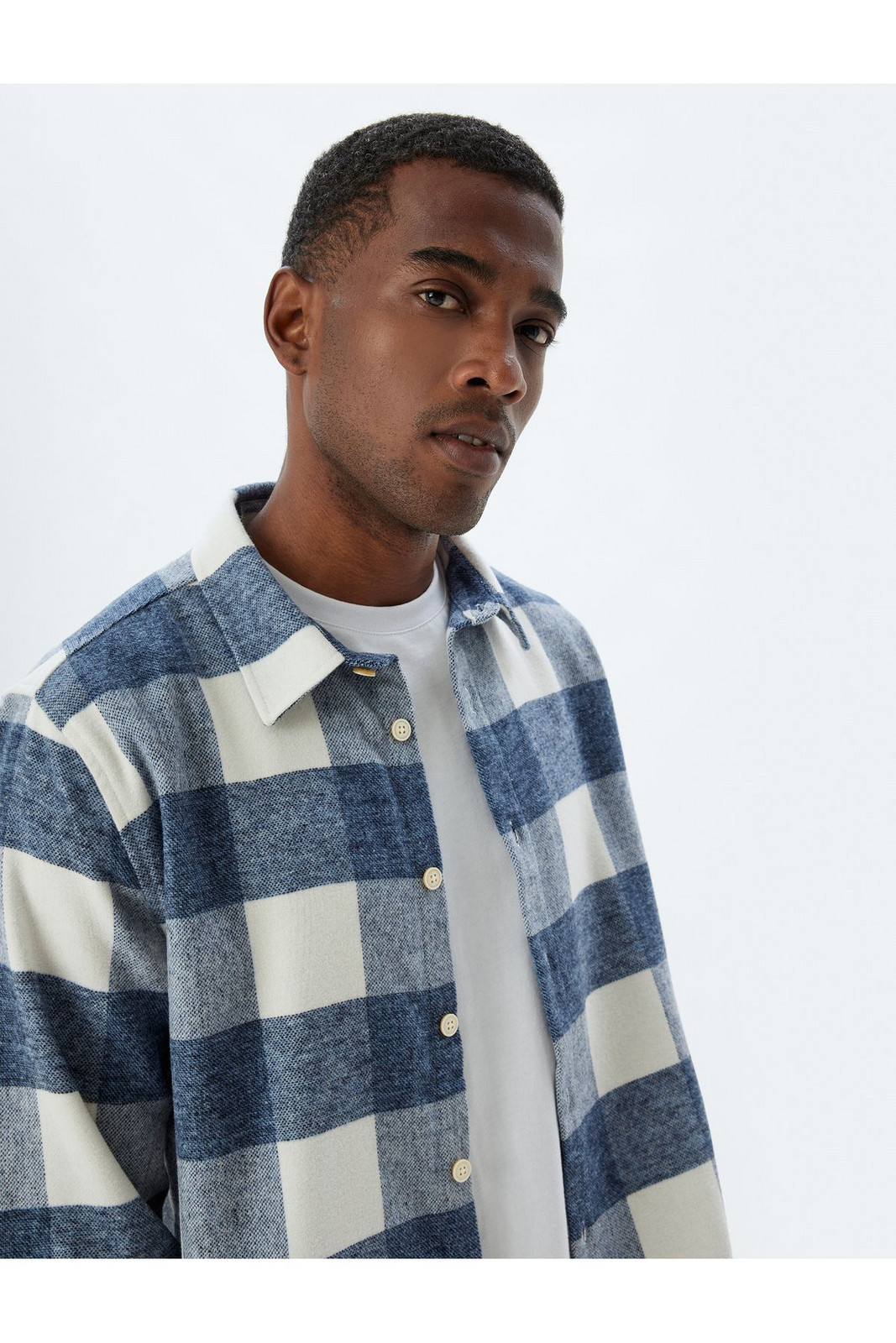 Koton Lumberjack Shirt Long Sleeve Cotton Blend