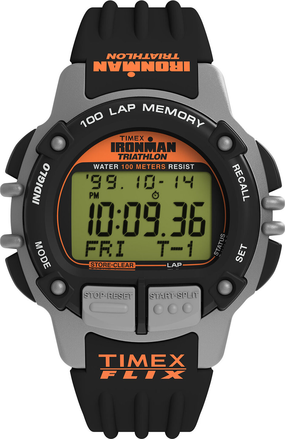 Hodinky Timex Ironman Flix 100 Lap TW5M63200 Černá