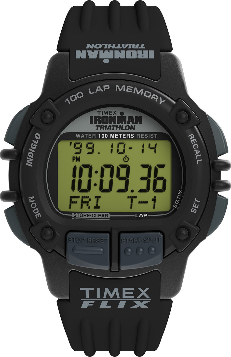 Hodinky Timex Ironman Flix 100 Lap TW5M63000 Černá