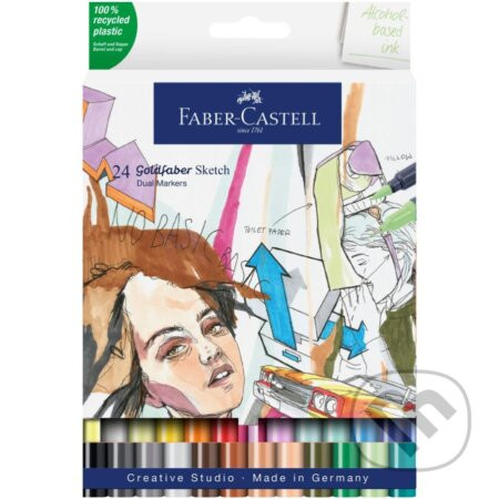 Popisovače Gofa Sketch Dual set 24 farebné - Faber-Castell