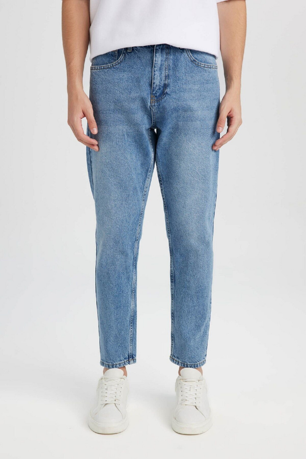 DEFACTO 90's Slim Fit Skinny Leg Jean Washed Trousers