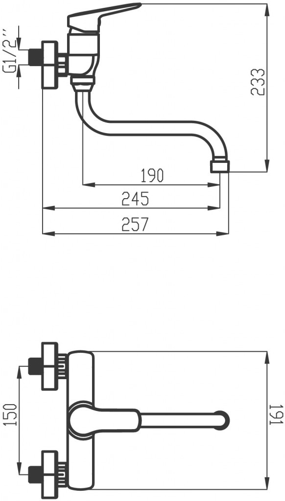 NOVASERVIS Dřezová umyvadlová baterie 150 mm Metalia 54, chrom 54070/T,0