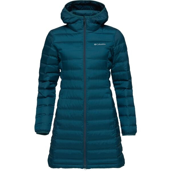 Columbia LAKE 22 II DOWN LONG HOODED JACKET Dámská zimní bunda, tmavě zelená, velikost