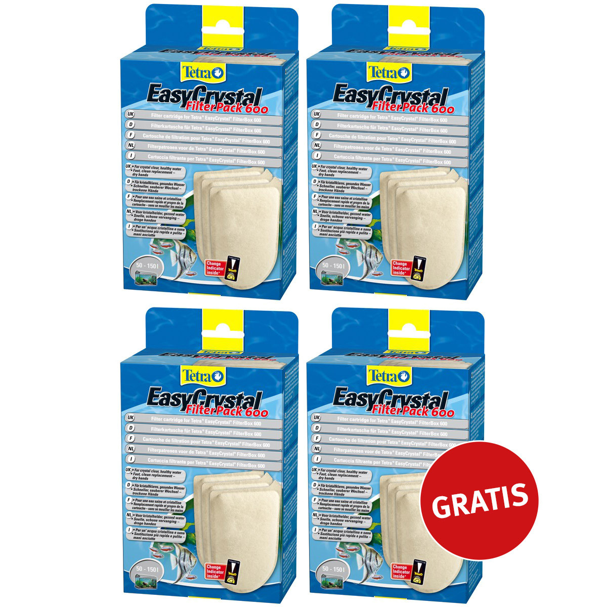 Tetra EasyCrystal filtr balení 3 plus 1 zdarma 600