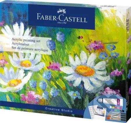 Akrylové farby v tube set s príslušenstvom 18 ks - Faber-Castell