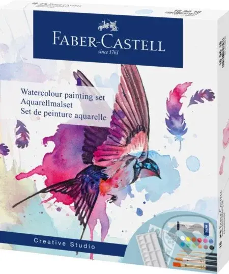 Akvarelové farby v tube, set s príslušenstvom 18 ks - Faber-Castell