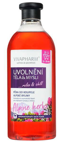 Vivaco VivaPharm Pěna do koupele Alpské byliny UVOLNĚNÍ TĚLA a MYSLI 750 ml