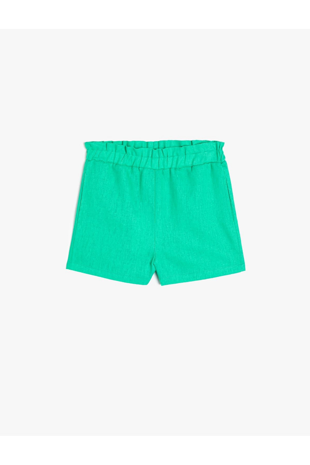 Koton Linen Shorts with Pocket Detail and Elastic Waist