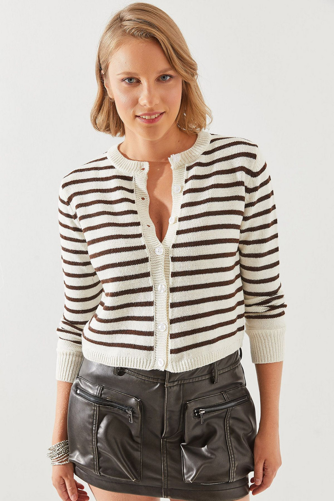 Bianco Lucci Striped Sweater