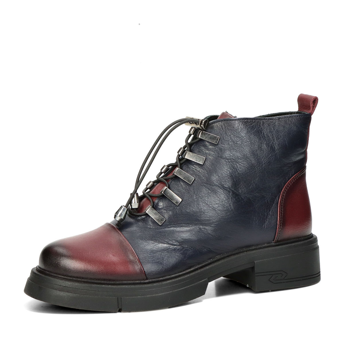 ETIMEĒ dámské kožené kotníkové boty - tmavomodré - 36