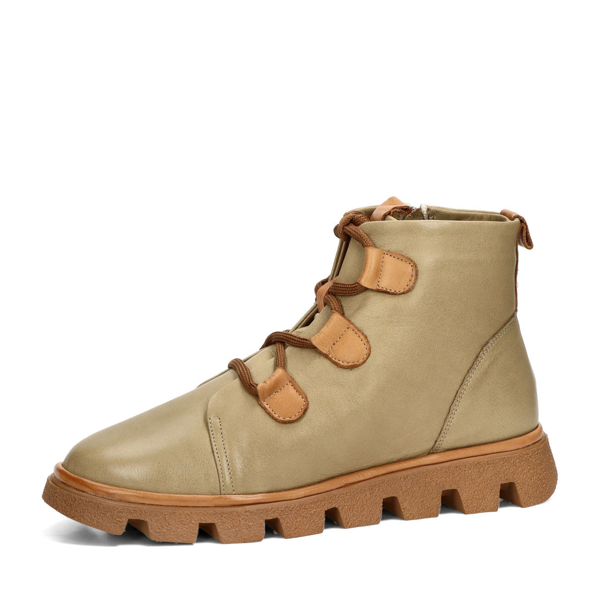 Robel dámské kožené kotníkové boty - béžové - 36