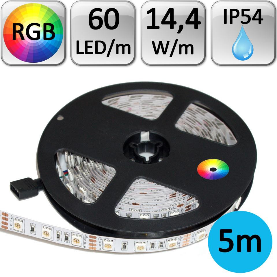 Optonica LED pásek RGB 5050 5m 14,4W/m 60LED/m IP54 voděodolný ST4316