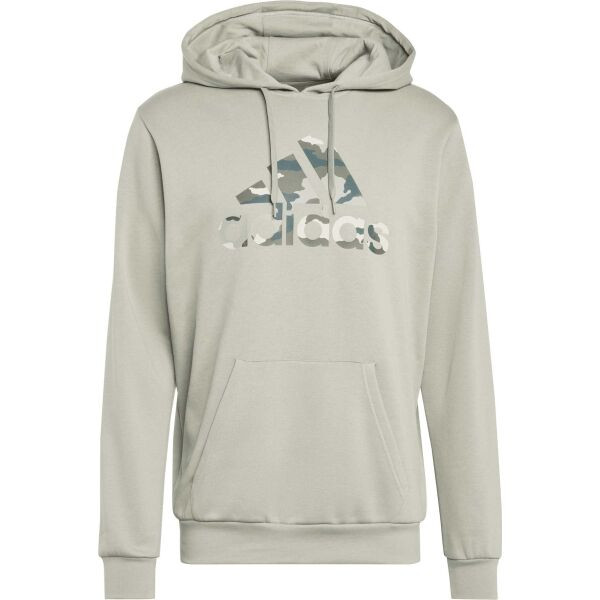 adidas CAMO GRAPHIC HOODIE Pánská mikina, šedá, velikost
