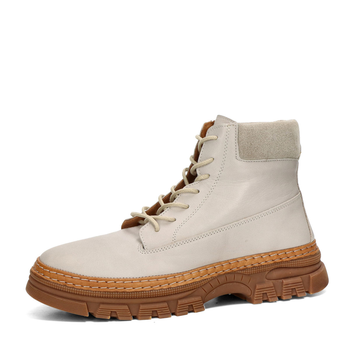 Robel dámské kožené kotníkové boty na zip - šedé - 36