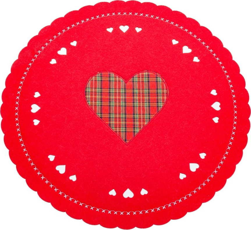 Látkové prostírání ø 30 cm Christmas Heart – Casa Selección