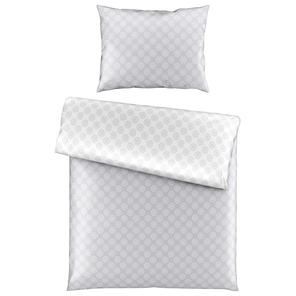 Esposa OBOUSTRANNÉ POVLEČENÍ, satén, světle šedá, 140/200 cm