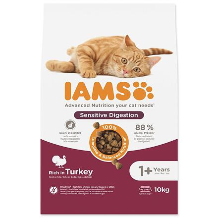 IAMS for Vitality Sensitive Digestion Adult & Senior s krůtou - 10 kg