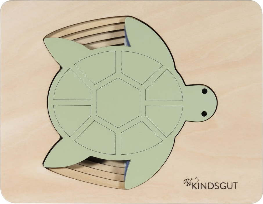 Dřevěné vkládací puzzle Turtle – Kindsgut