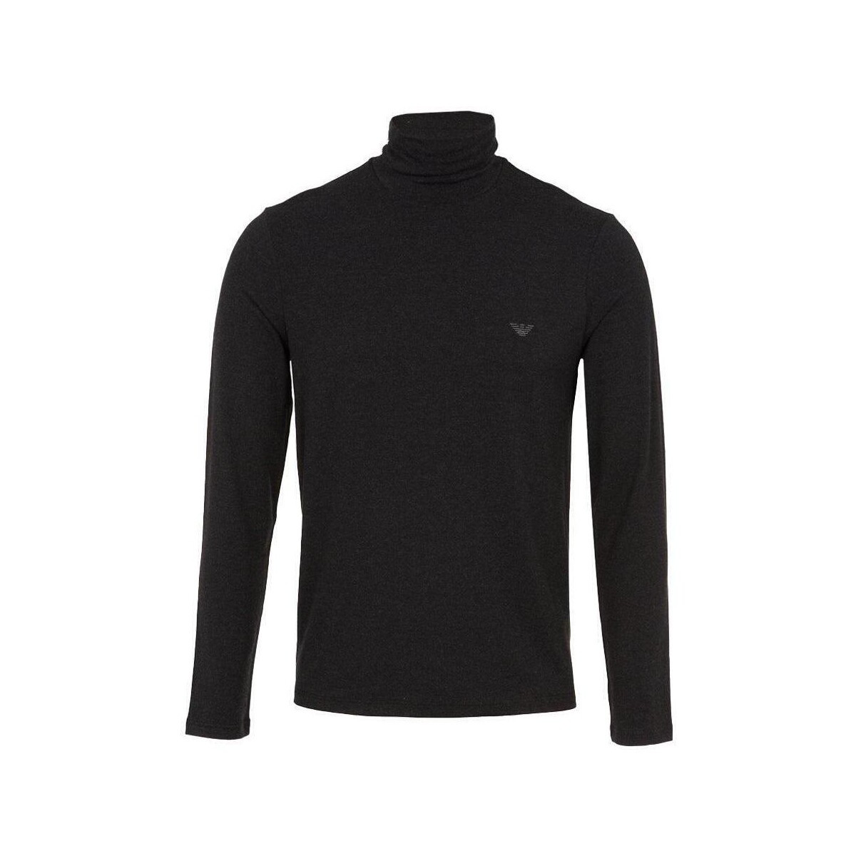 Emporio Armani  Lounge Turtle High Neck Sweater Black Marl  Černá