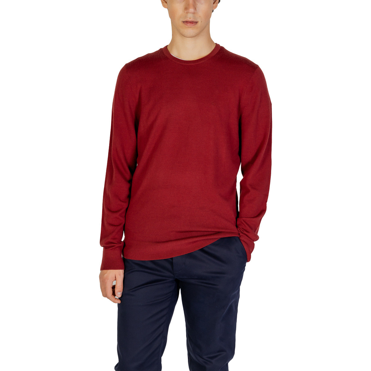 Calvin Klein Jeans  MERINO RWS CREW NECK K10K109474  Červená