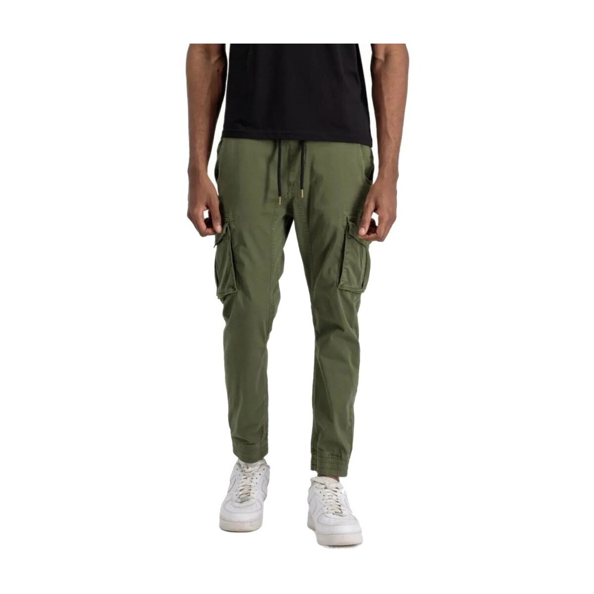 Alpha  COTTON TWILL JOGGER  Zelená