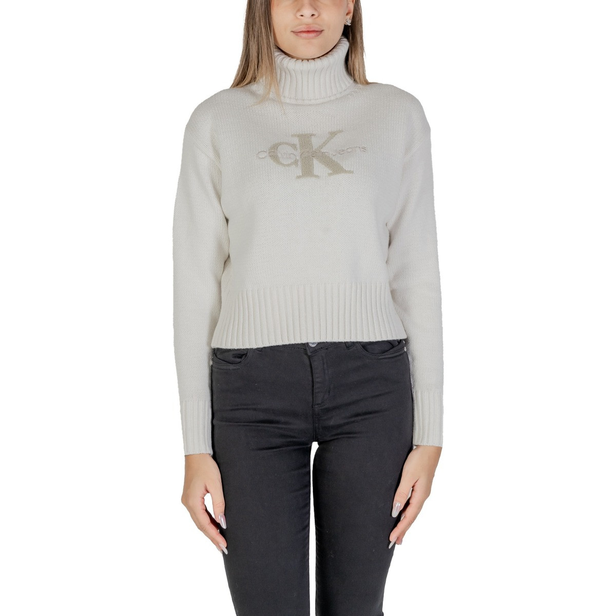 Calvin Klein Jeans  CHENILLE MONOLOGO J20J224229  Bílá